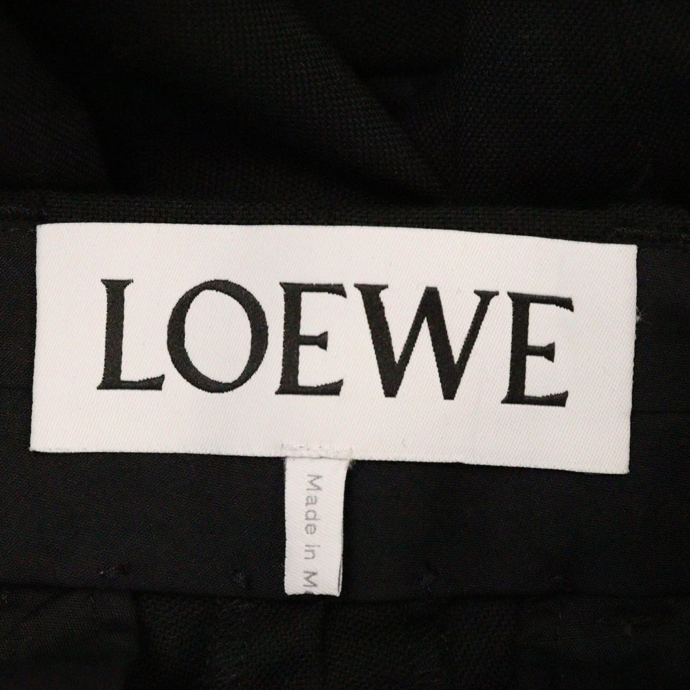 LOEWE(ロエベ) センタープレス ストレート スラックス パンツ Q825331X08 ブラック レディース