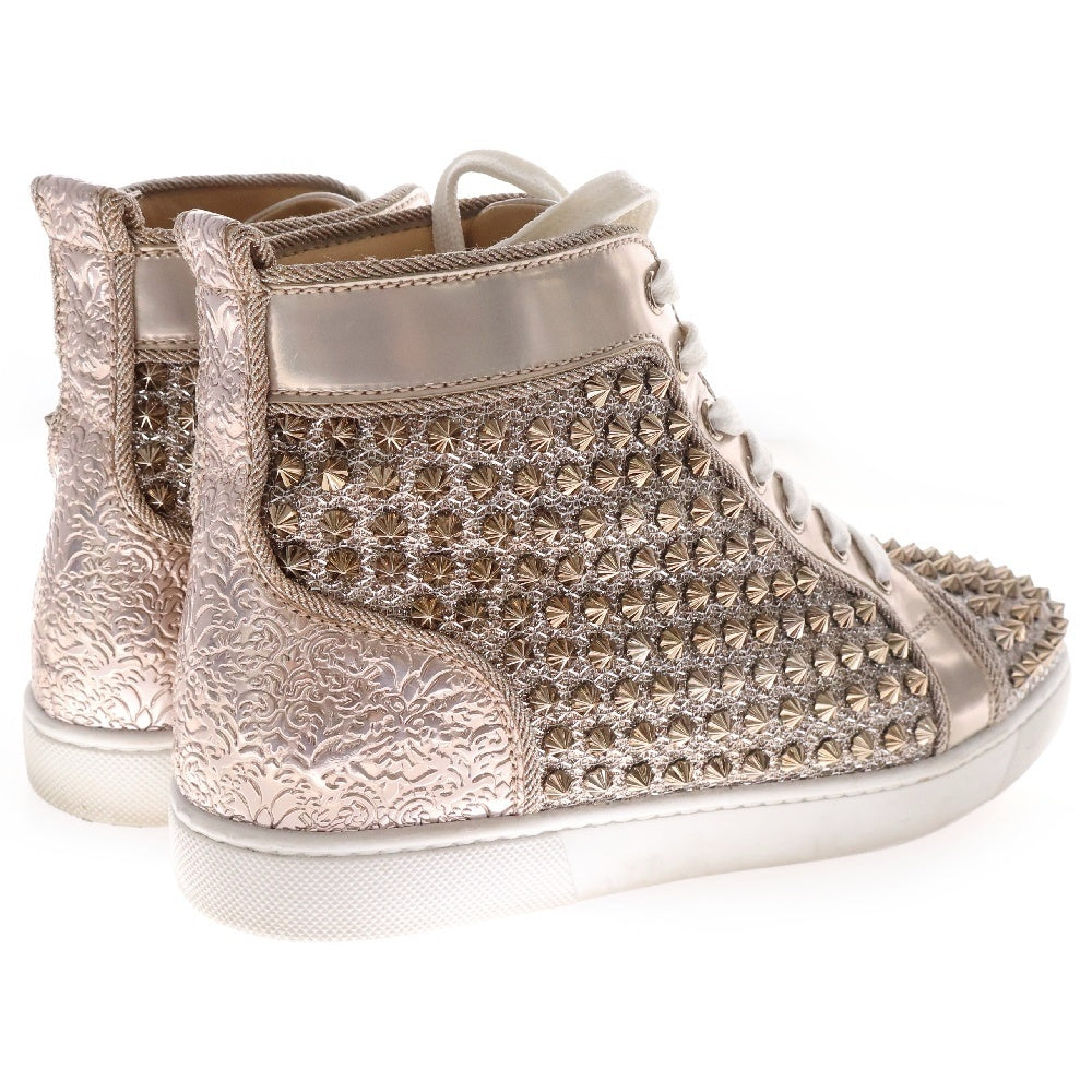 CHRISTIAN LOUBOUTIN(クリスチャンルブタン) Louis Spikes スパイクラメスタッズ ハイカットスニーカー シルバー