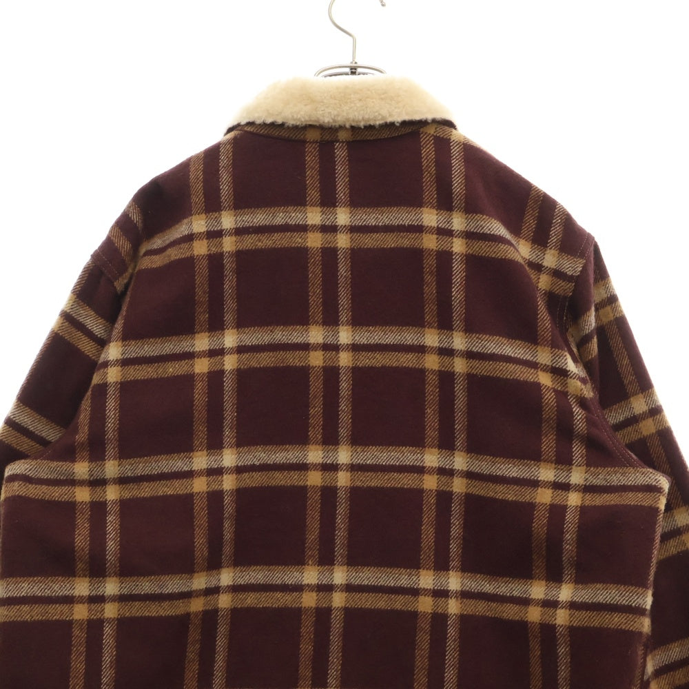 CHROME HEARTS(クロムハーツ) U BLACK SHEEP ボアチェックジップアップブルゾン ジャケット ブラウン