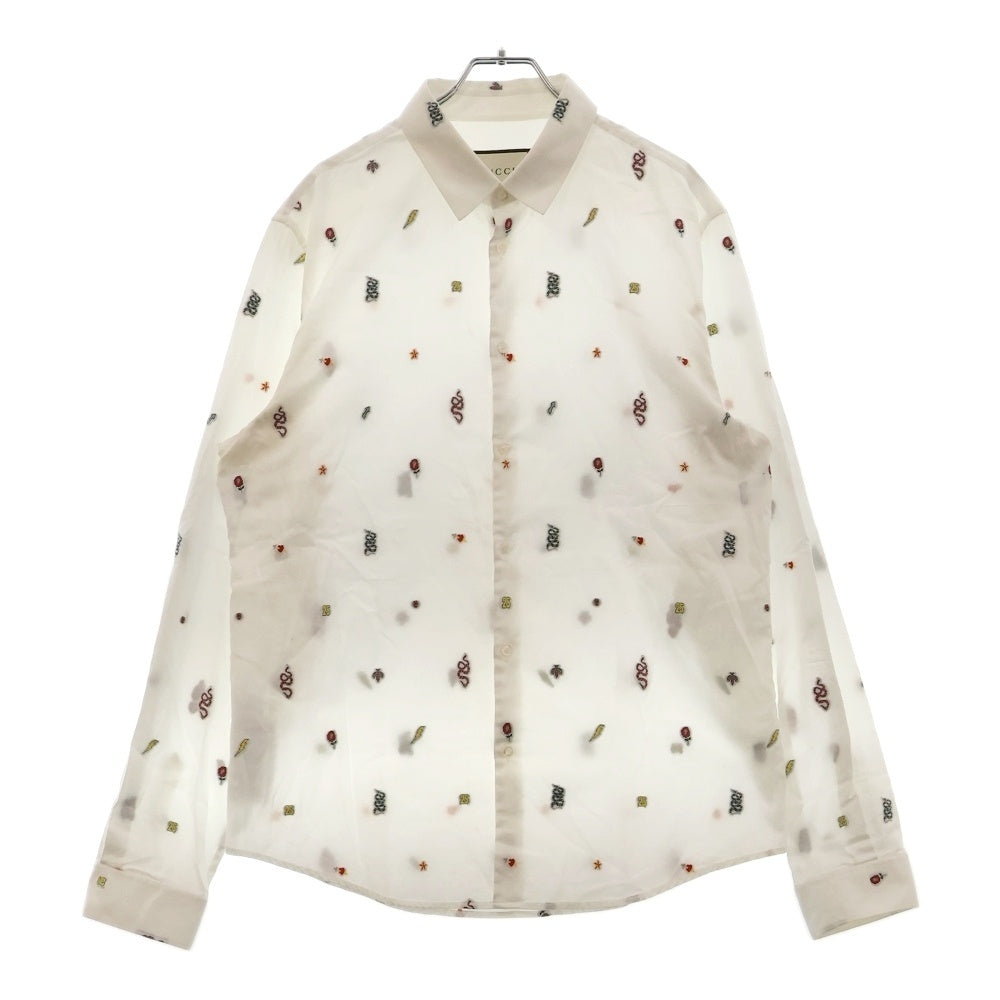GUCCI(グッチ) シンボルズ デューク オックスフォード長袖ボタンシャツ ホワイト 501897