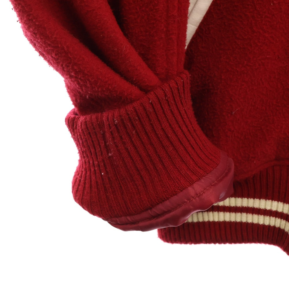 BoTT(ボット) Teddy Varsity Jacket ワッペン バーシティ スタジアムジャケット 233BoTT03 レッド