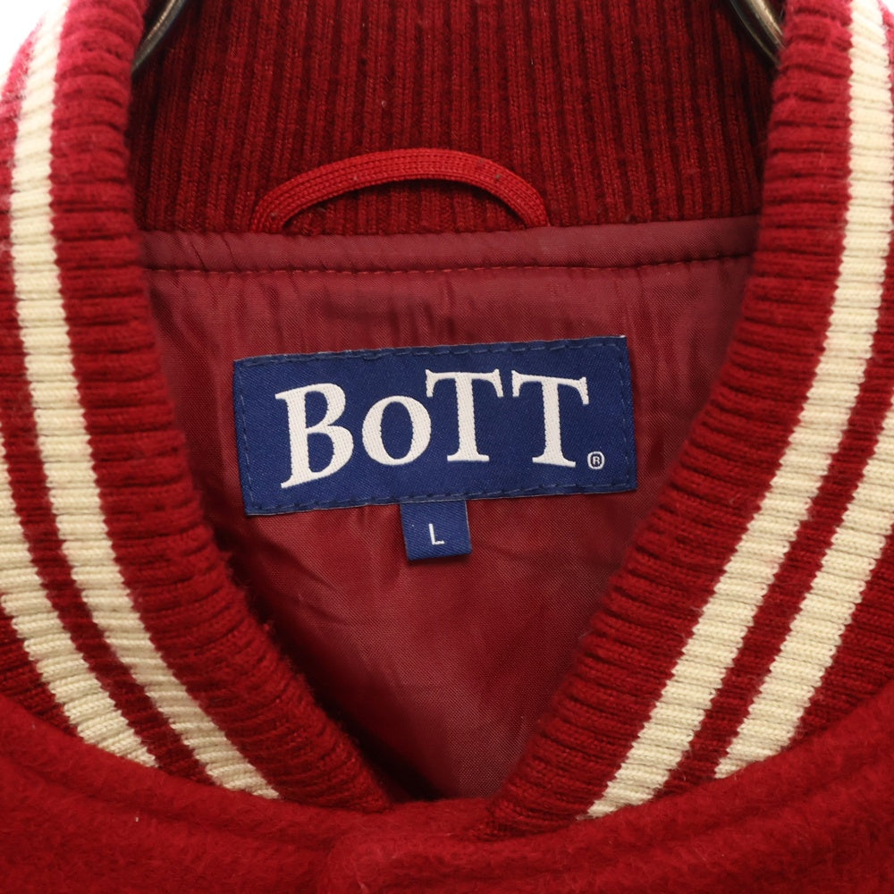 BoTT(ボット) Teddy Varsity Jacket ワッペン バーシティ スタジアムジャケット 233BoTT03 レッド