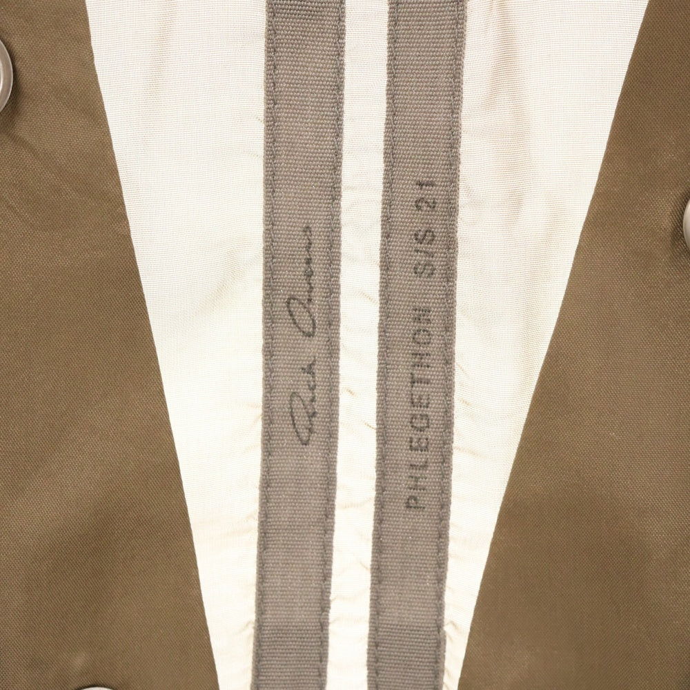 Rick Owens(リックオウエンス) 21SS LARRY SHIRT ラリーシャツ ロング丈長袖ボタンシャツ RP21S3732-J ブラウン