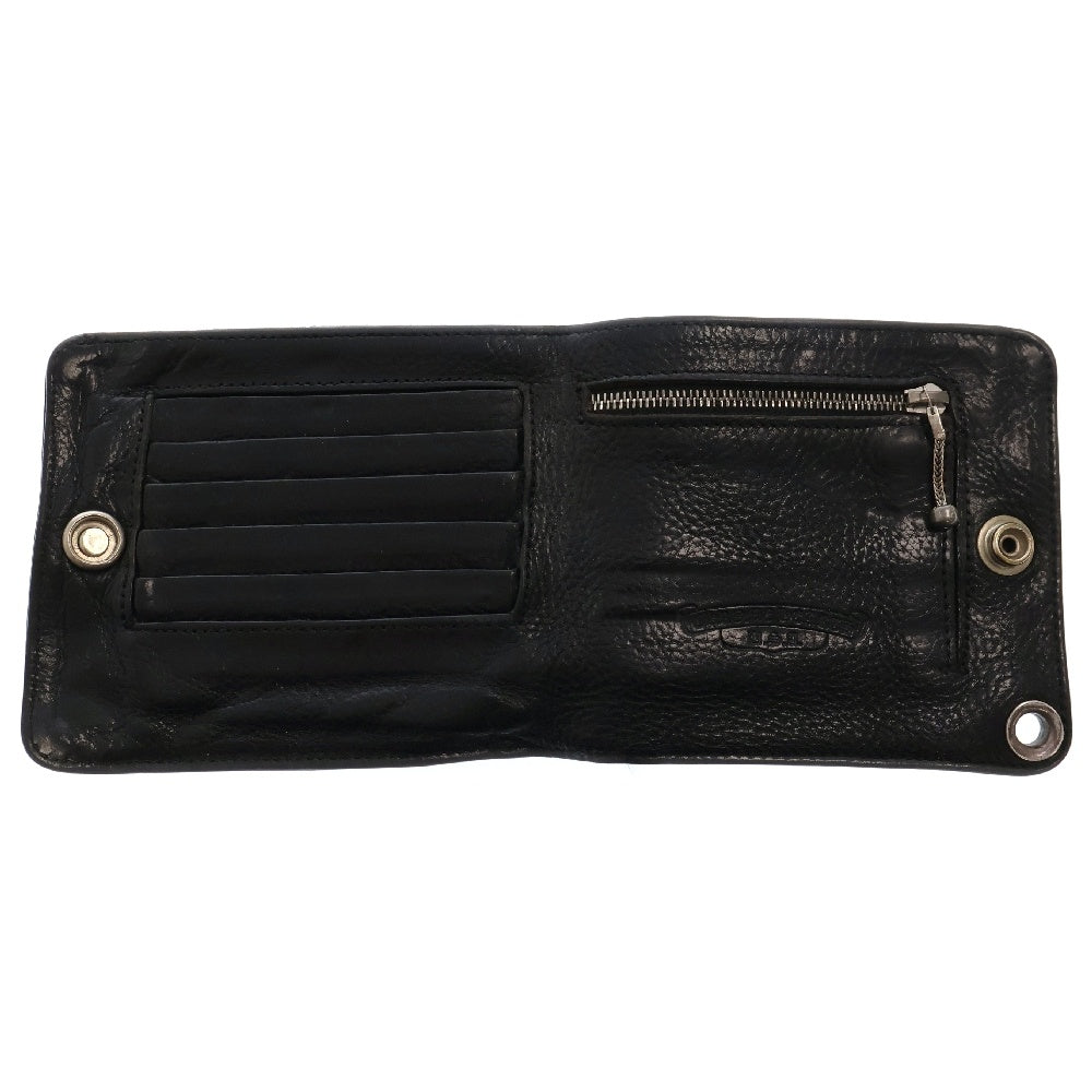CHROME HEARTS(クロムハーツ) 1SNAP 1スナップ クロス ボールボタン レザーウォレット 財布 ブラック BCA361