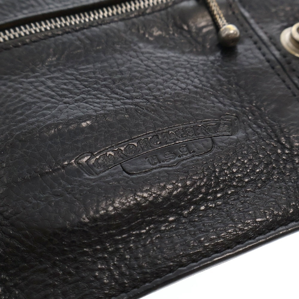 CHROME HEARTS(クロムハーツ) 1SNAP 1スナップ クロス ボールボタン レザーウォレット 財布 ブラック BCA361