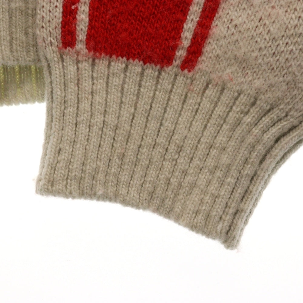 SUPREME(シュプリーム) 24AW Back Stripe Sweater バッグロゴ ストライプ クルーネックニットセーター ホワイト/レッド