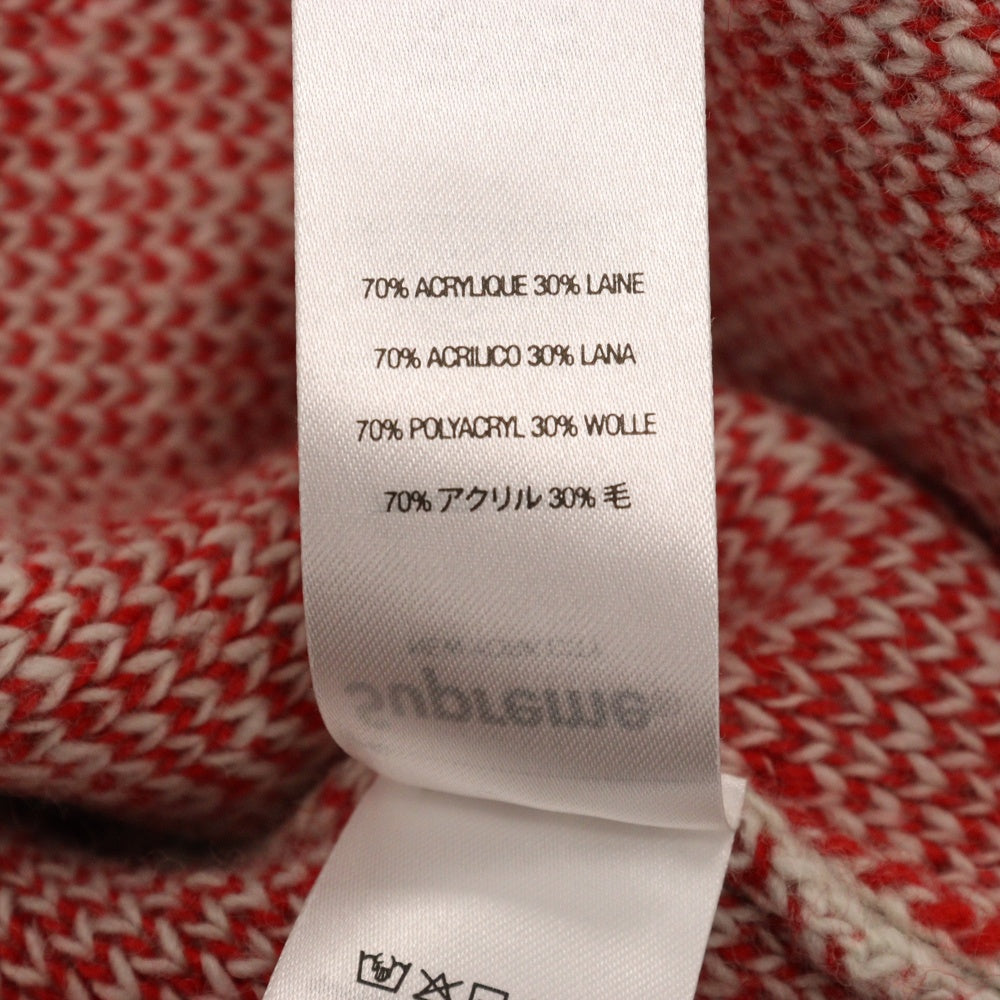 SUPREME(シュプリーム) 24AW Back Stripe Sweater バッグロゴ ストライプ クルーネックニットセーター ホワイト/レッド