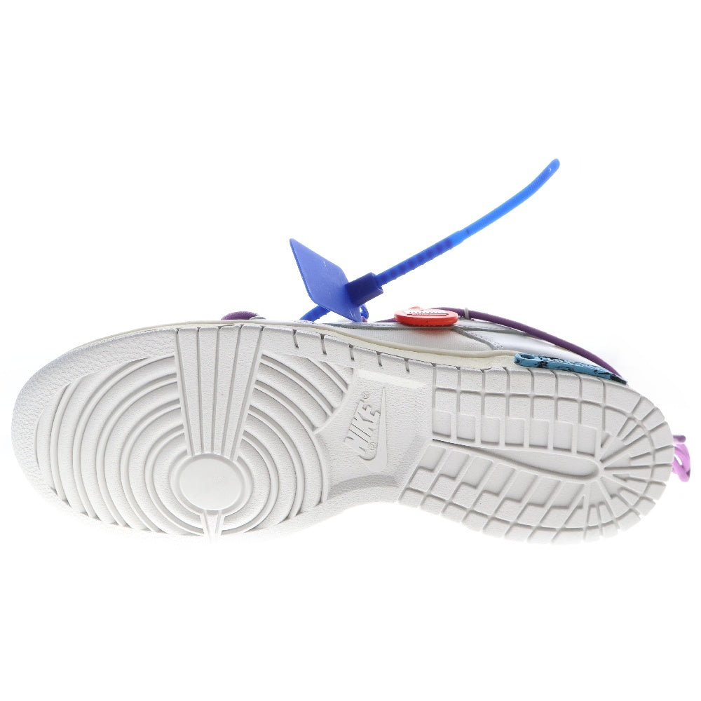 NIKE(ナイキ) ×OFF WHITE DUNK LOW 1 OF 50 21 オフホワイト ダンク ロット21 ローカットスニーカー ホワイト/グレー US8.5/26.5cm DM1602-107