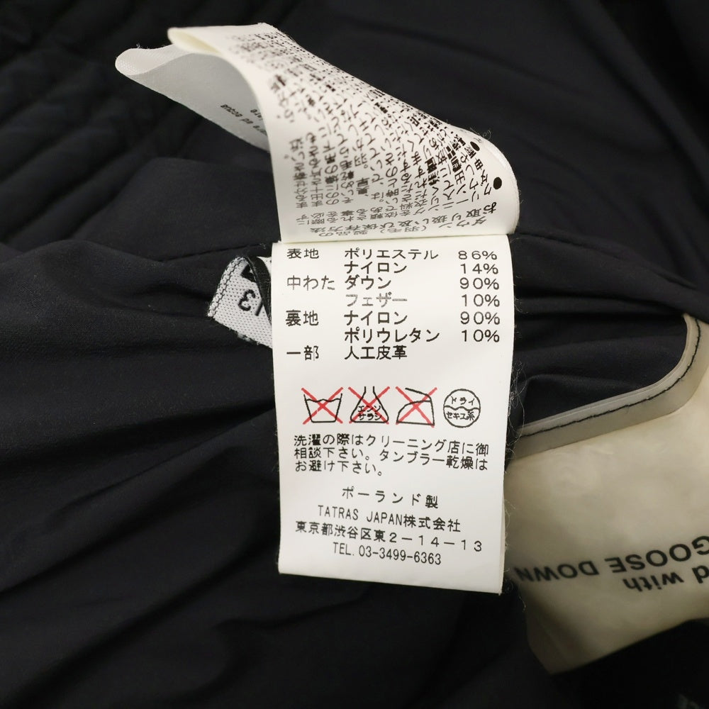 TATRAS(タトラス) TIDONE DOWN JACKET フード付き ダウンジャケット ブラック MTA16A4381