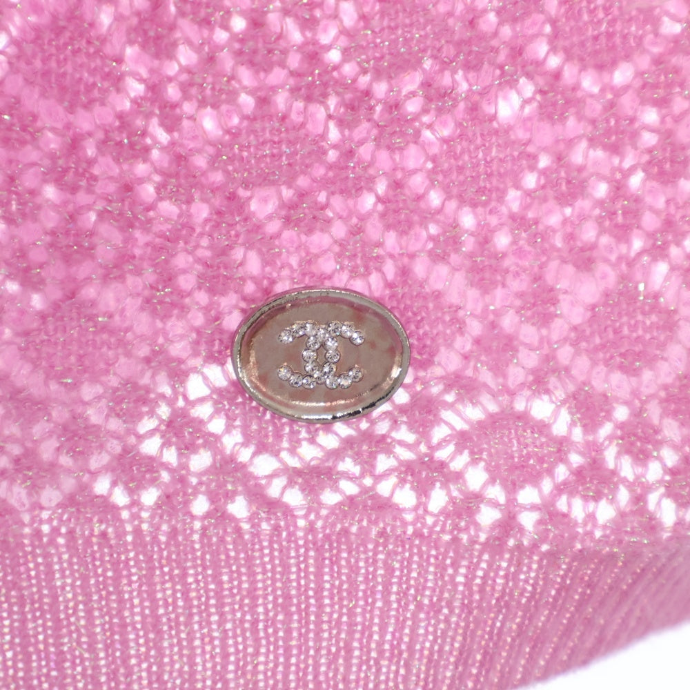 CHANEL(シャネル) 24AW ココマーク ラメ加工 タートルニットセーター P75733 ピンク