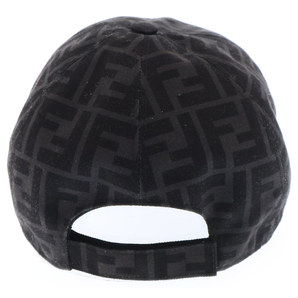 FENDI(フェンディ) FFロゴ ズッカ柄 ベースボールキャップ FXQ768 ブラック