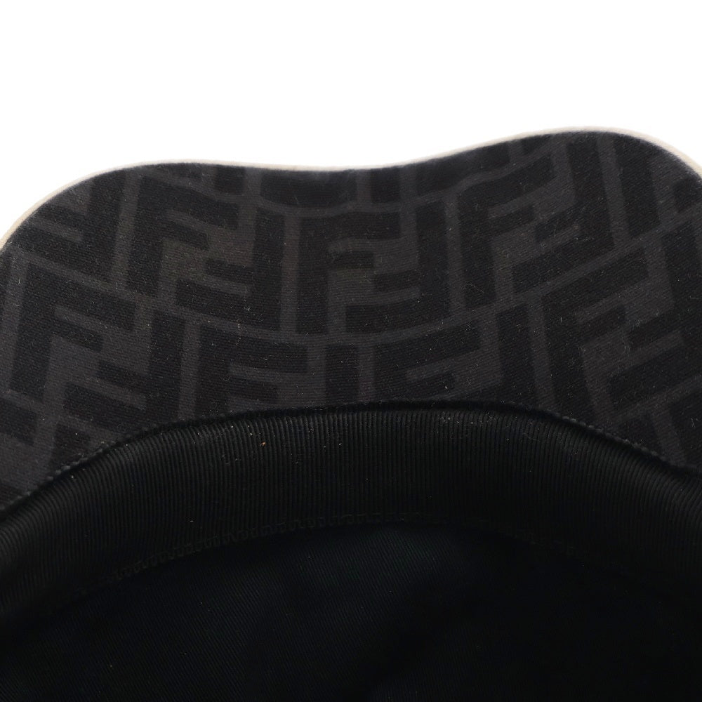 FENDI(フェンディ) FFロゴ ズッカ柄 ベースボールキャップ FXQ768 ブラック