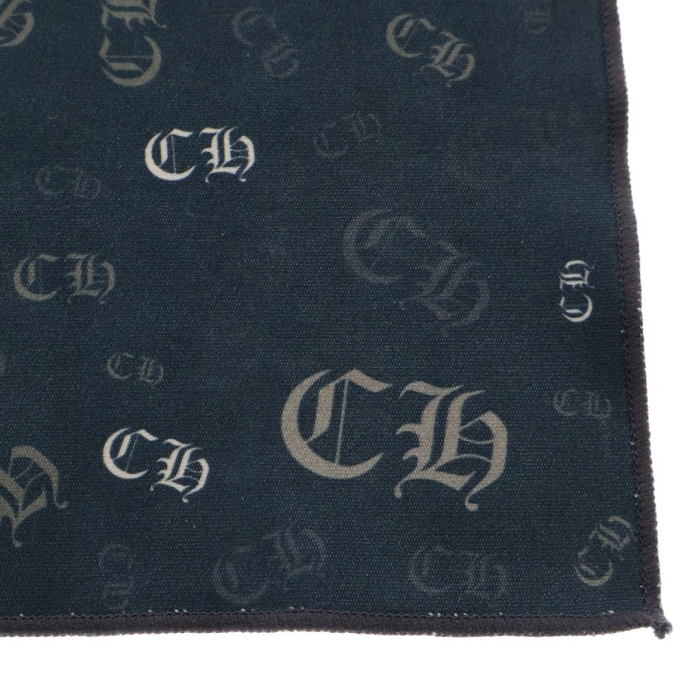 CHROME HEARTS(クロムハーツ) CHロゴ 総柄 フェイスデザイン アイウェアクロス メガネ拭き グレー/グリーン