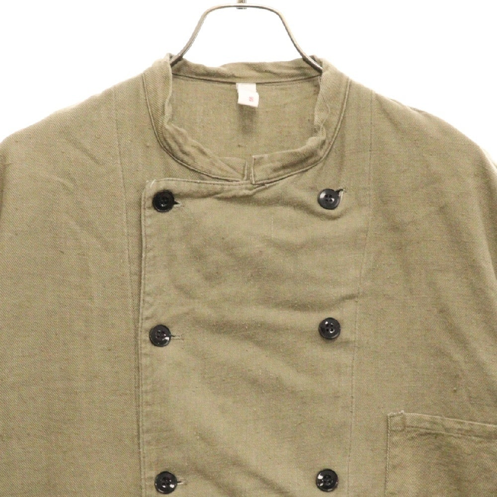 VINTAGE(ヴィンテージ) GERMAN ARMY ドイツ軍 スタンドカラー ダブル シェフ コックジャケット カーキ