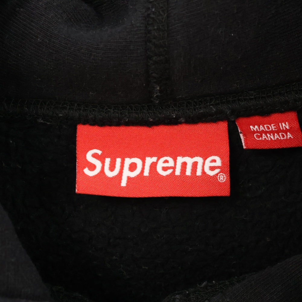SUPREME(シュプリーム) 17SS Sequin Logo Hooded Sweatshirt スパンコールロゴ フーディープルオーバーパーカー ブラック