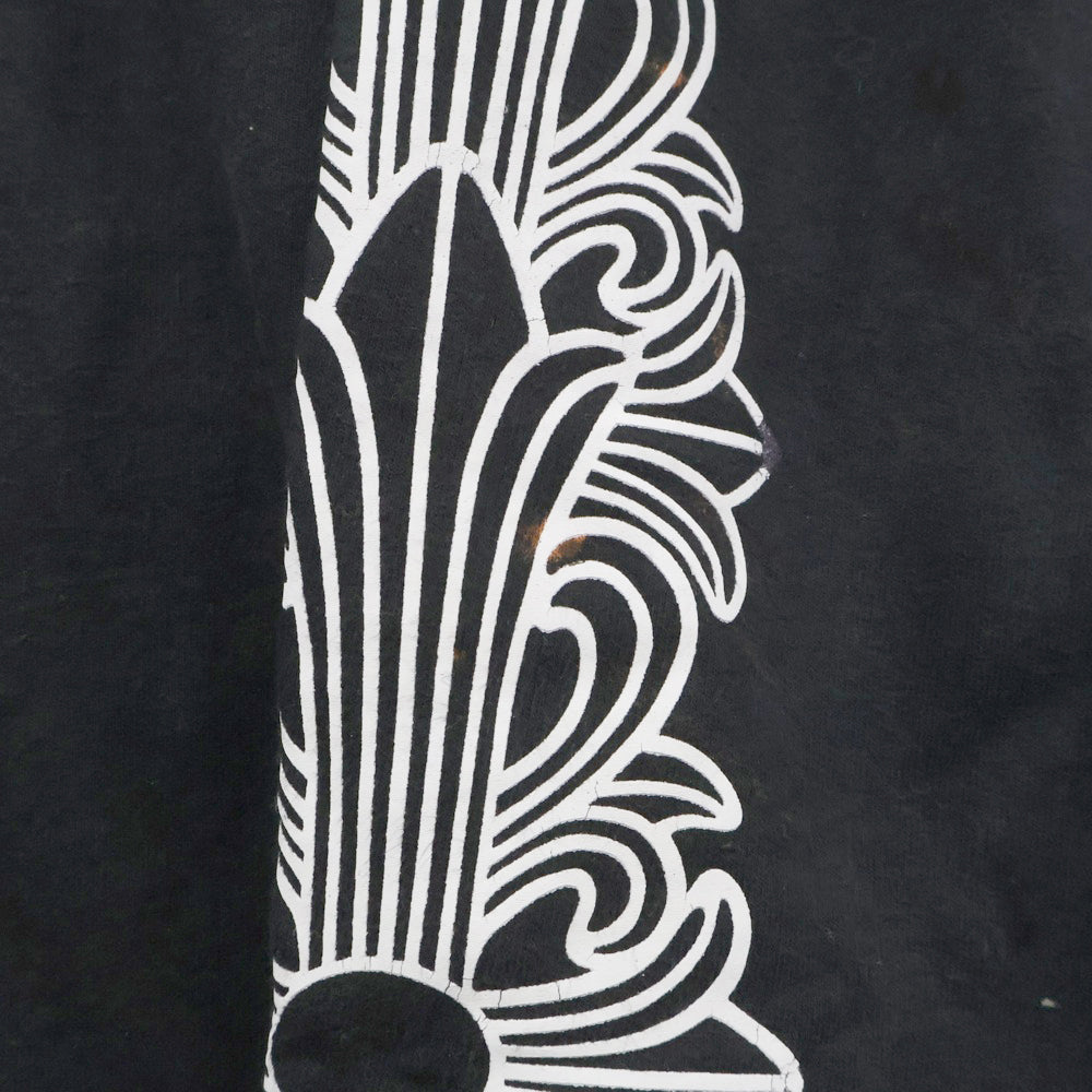 CHROME HEARTS(クロムハーツ) Horseshoe L/S Sweatshirt ホースシュープリント 袖フローラル スウェットトレーナー ブラック