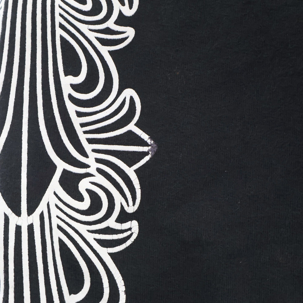 CHROME HEARTS(クロムハーツ) Horseshoe L/S Sweatshirt ホースシュープリント 袖フローラル スウェットトレーナー ブラック