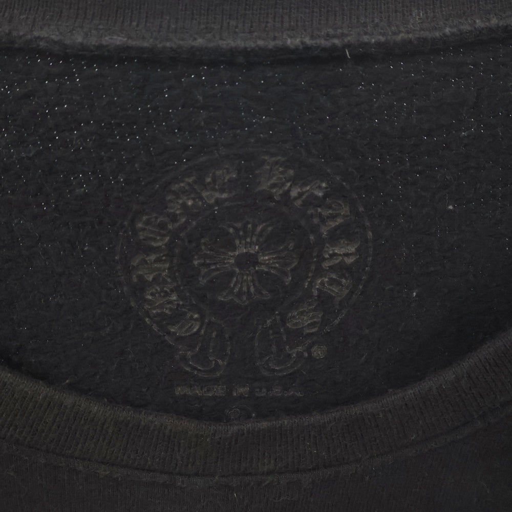 CHROME HEARTS(クロムハーツ) Horseshoe L/S Sweatshirt ホースシュープリント 袖フローラル スウェットトレーナー ブラック