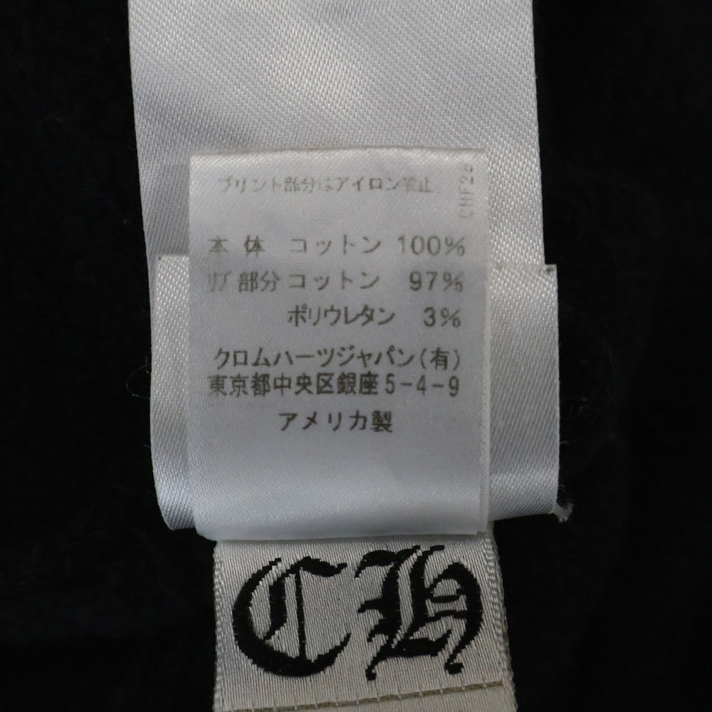 CHROME HEARTS(クロムハーツ) Horseshoe L/S Sweatshirt ホースシュープリント 袖フローラル スウェットトレーナー ブラック
