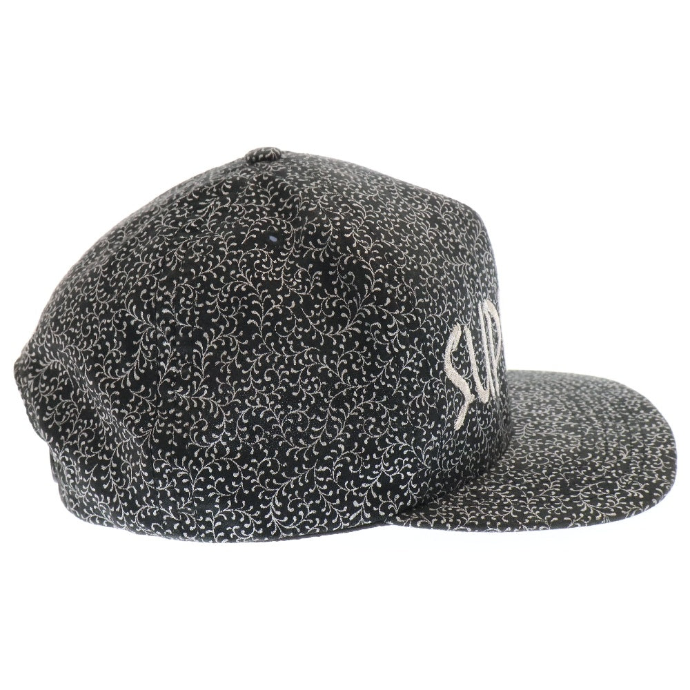 SUPREME(シュプリーム) 15SS CREEPER 5-Panel FTPロゴ 総柄 パネルキャップ ブラック/ホワイト