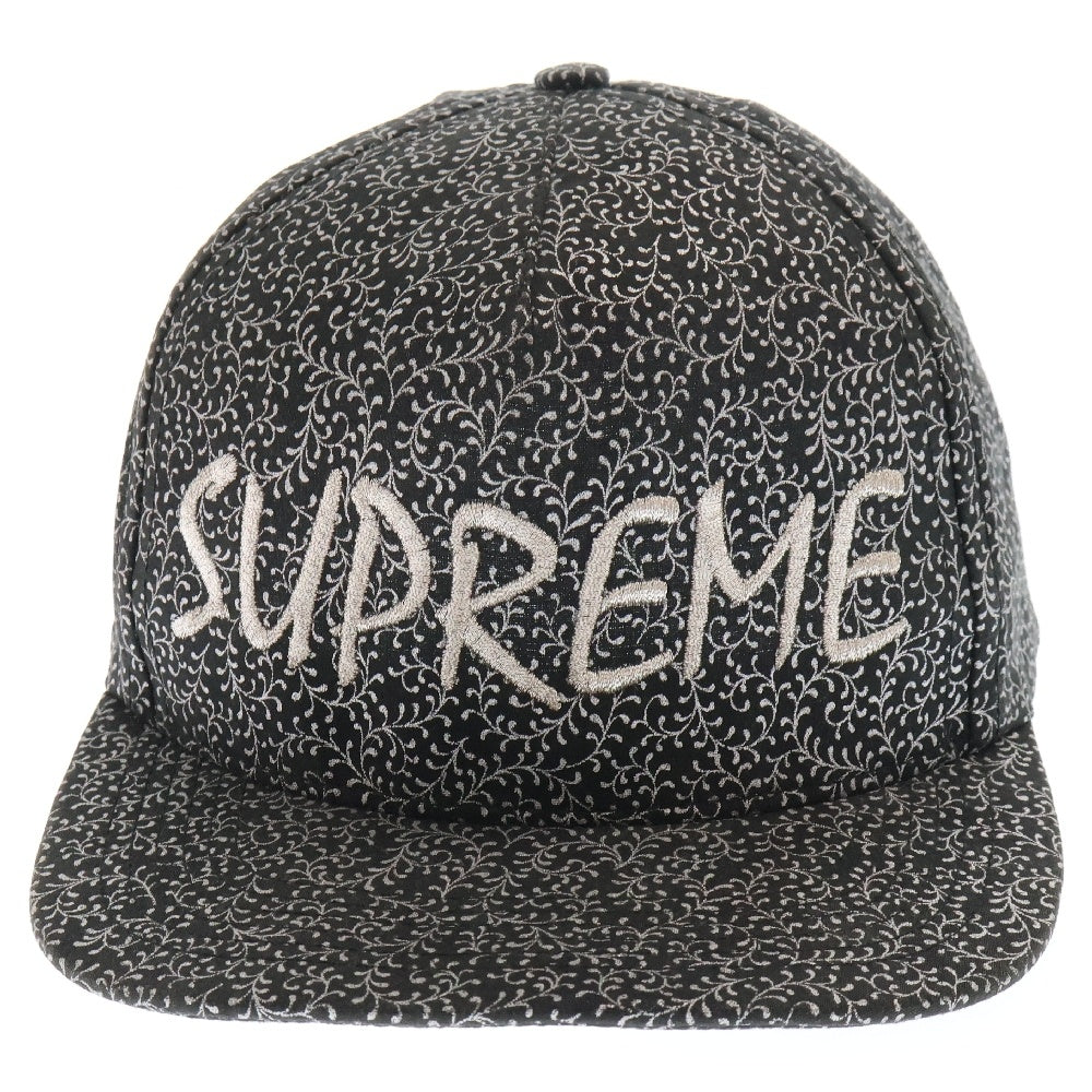 SUPREME(シュプリーム) 15SS CREEPER 5-Panel FTPロゴ 総柄 パネルキャップ ブラック/ホワイト