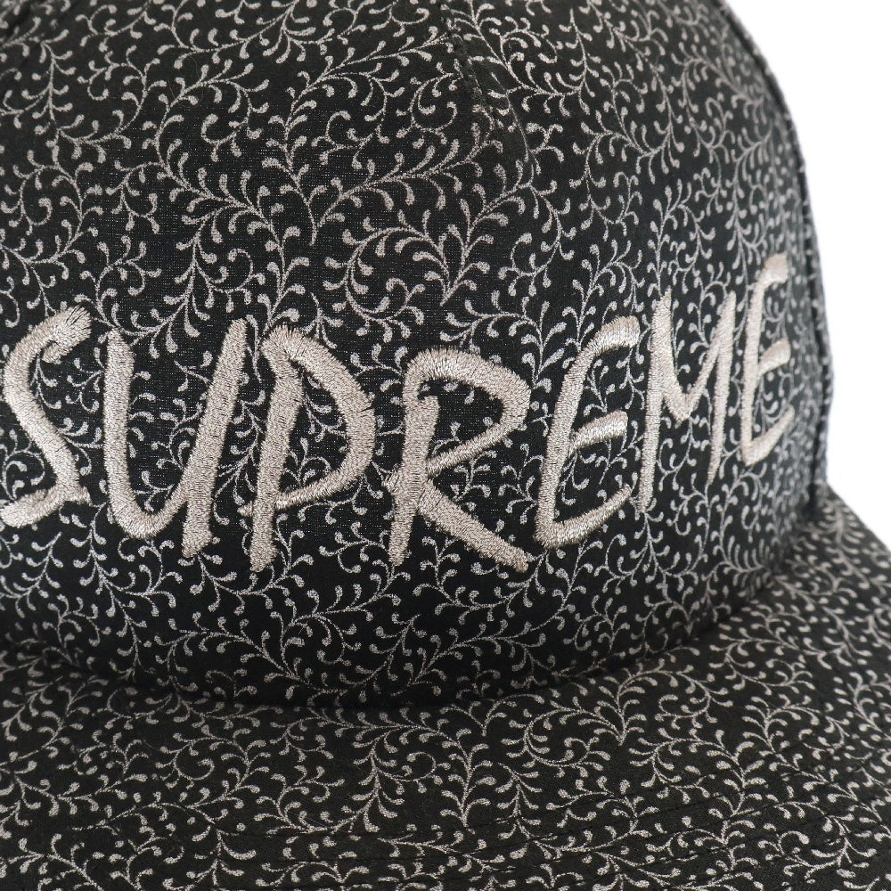 SUPREME(シュプリーム) 15SS CREEPER 5-Panel FTPロゴ 総柄 パネルキャップ ブラック/ホワイト