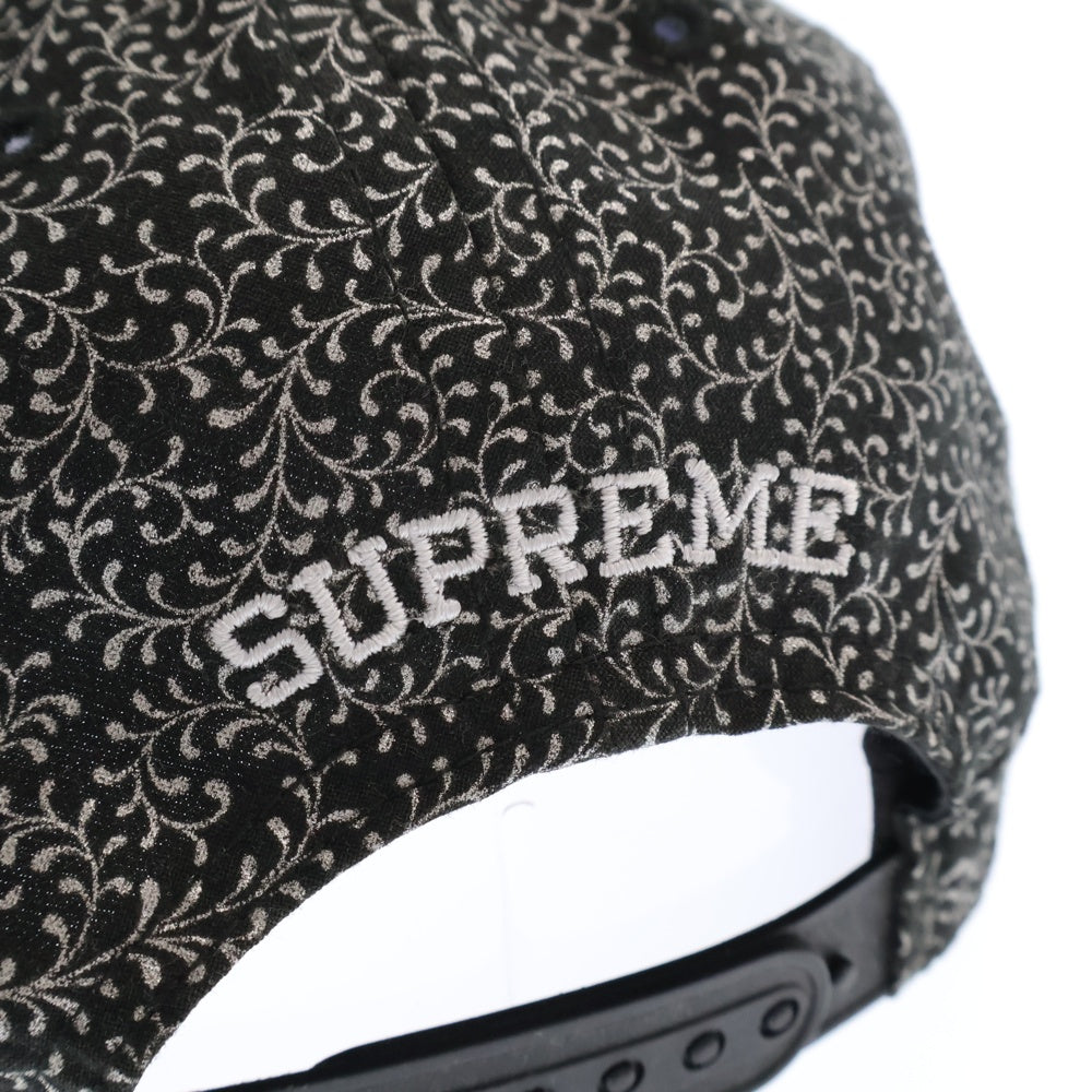 SUPREME(シュプリーム) 15SS CREEPER 5-Panel FTPロゴ 総柄 パネルキャップ ブラック/ホワイト