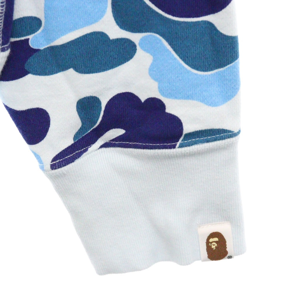 A BATHING APE(アベイシングエイプ) ABC CAMO ASINKA 総柄 クルーネック スウェット トレーナー ブルー