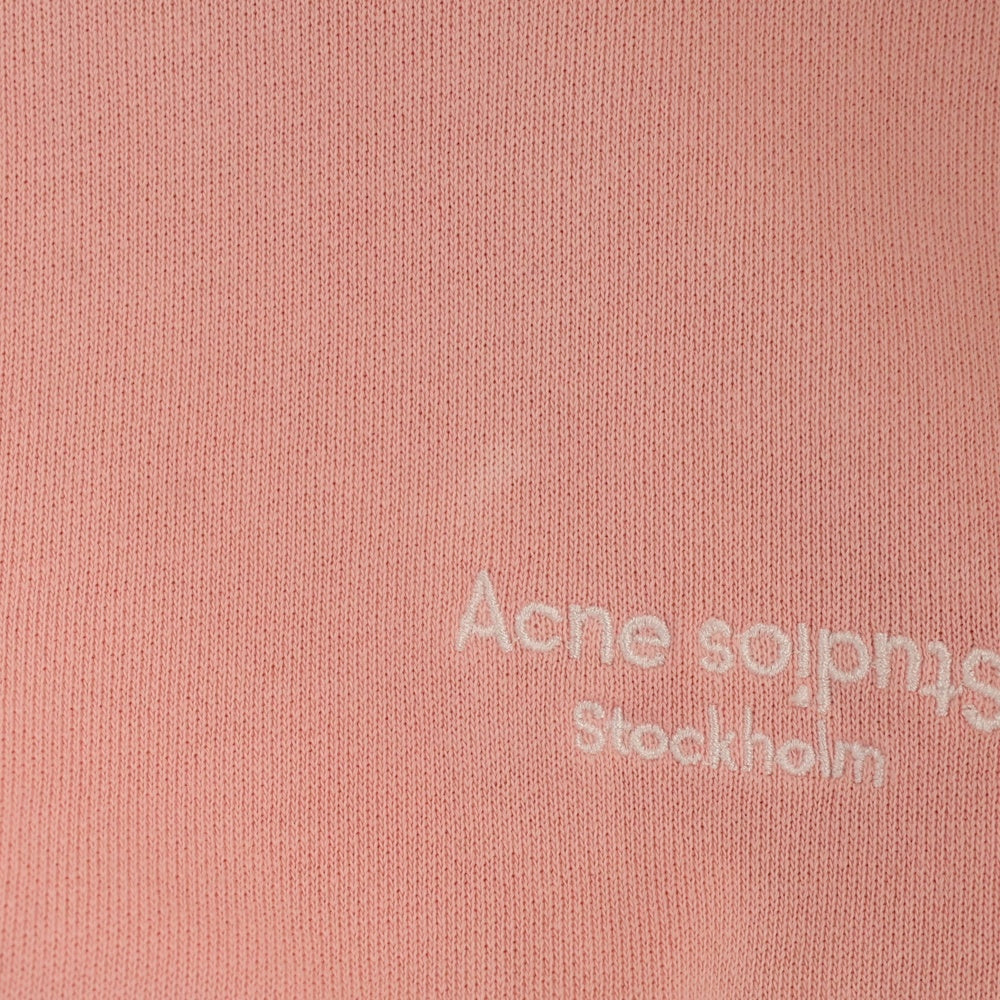 ACNE(アクネ) Stock holm ストックホルム 刺繍ロゴ スウェット プルオーバーパーカー FN-WN-SWEA000001 ピンク