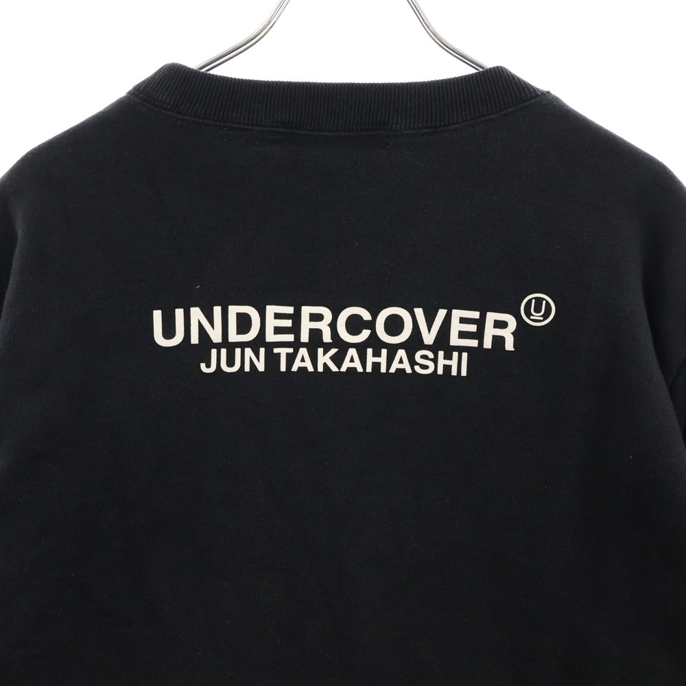 UNDERCOVER(アンダーカバー) 20AW FALLEN MAN SWEAT FACE フロントプリント クルーネック スウェットシャツ UCZ4892-1 ブラック