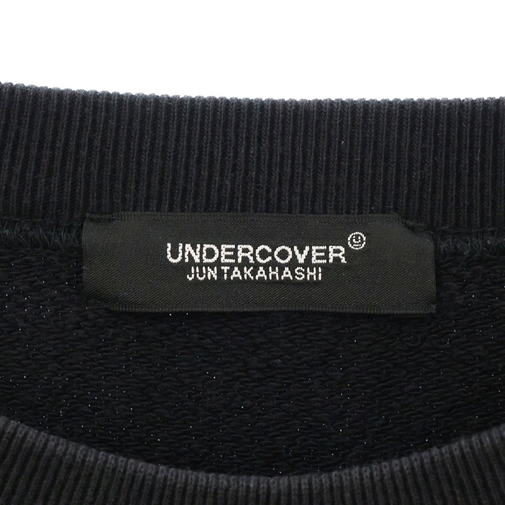 UNDERCOVER(アンダーカバー) 20AW FALLEN MAN SWEAT FACE フロントプリント クルーネック スウェットシャツ UCZ4892-1 ブラック