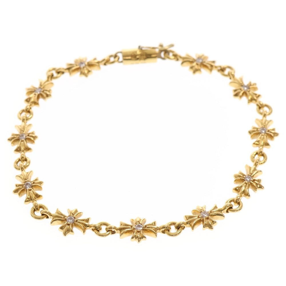 CHROME HEARTS(クロムハーツ) 22K TNY E CH PLS P/DIA タイニーE CHプラス ブレスレット PAVEダイヤ ゴールド BCA026