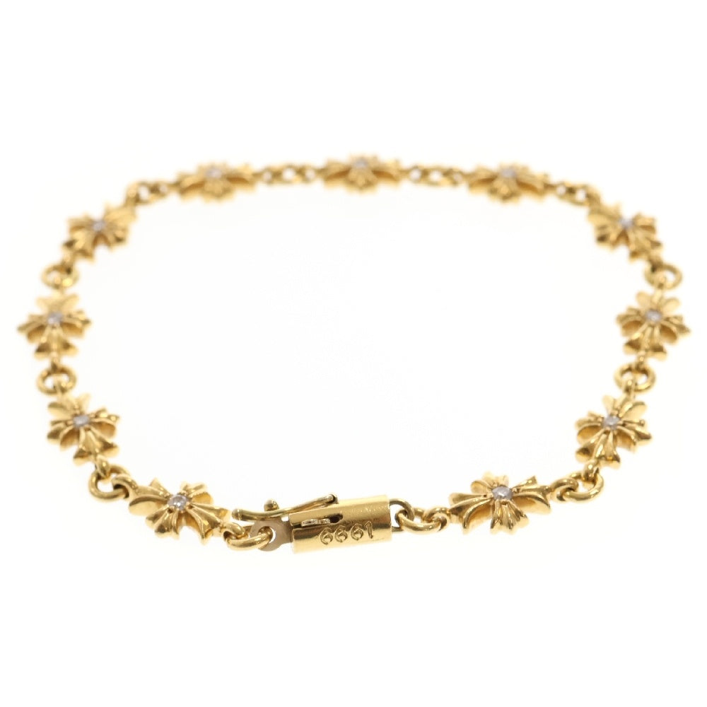 CHROME HEARTS(クロムハーツ) 22K TNY E CH PLS P/DIA タイニーE CHプラス ブレスレット PAVEダイヤ ゴールド BCA026