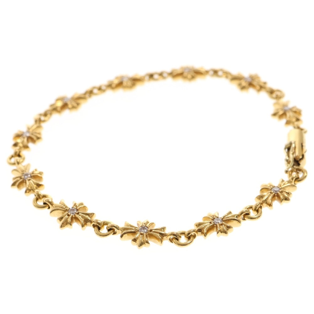 CHROME HEARTS(クロムハーツ) 22K TNY E CH PLS P/DIA タイニーE CHプラス ブレスレット PAVEダイヤ ゴールド BCA026