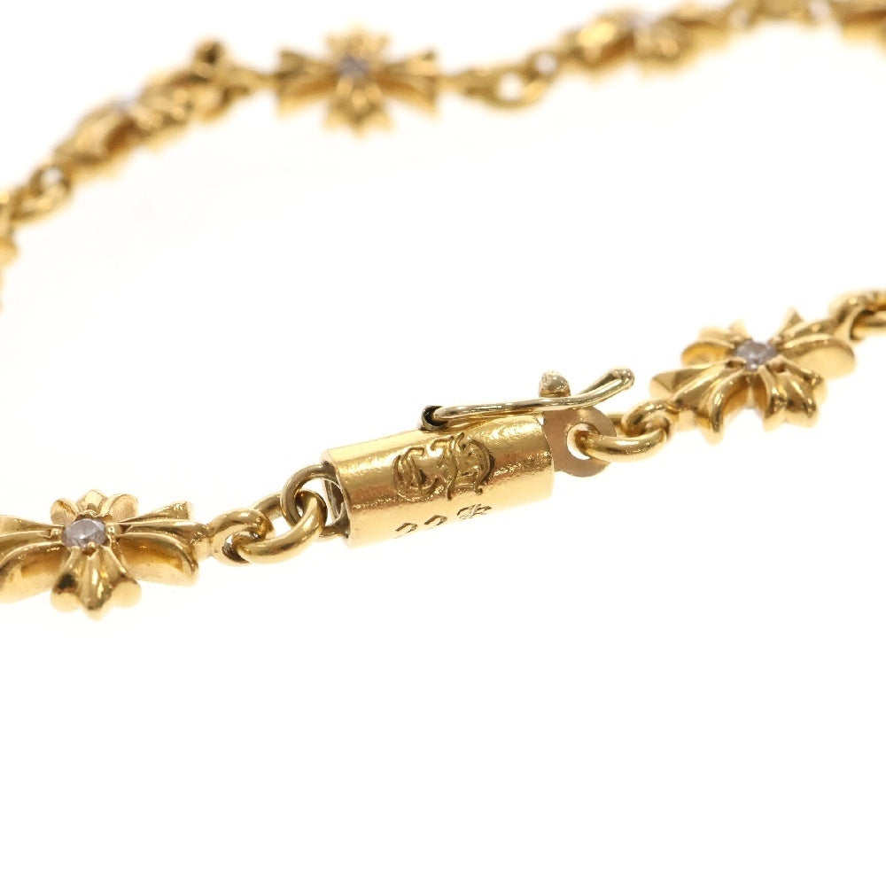 CHROME HEARTS(クロムハーツ) 22K TNY E CH PLS P/DIA タイニーE CHプラス ブレスレット PAVEダイヤ ゴールド BCA026