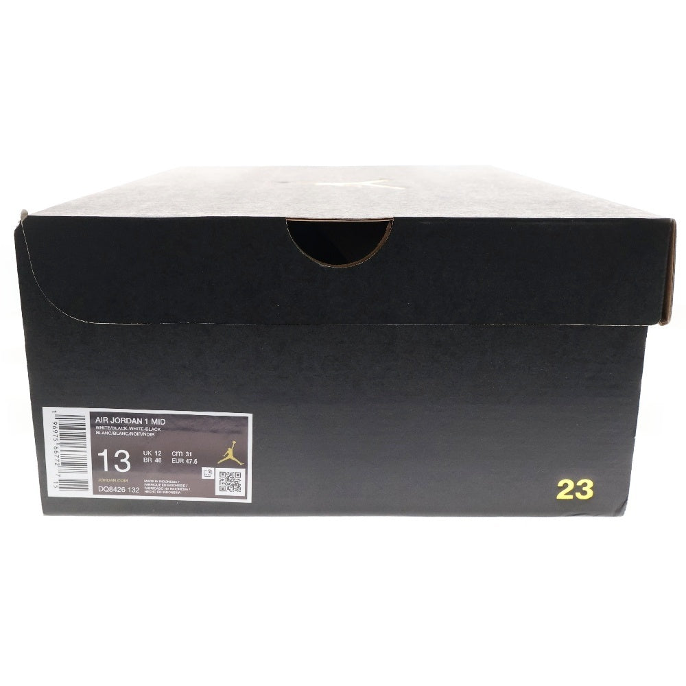 NIKE(ナイキ) Air Jordan 1 Mid エアジョーダン1 ミッドカットスニーカー ブラック/ホワイト DQ8426-132 US13/31cm