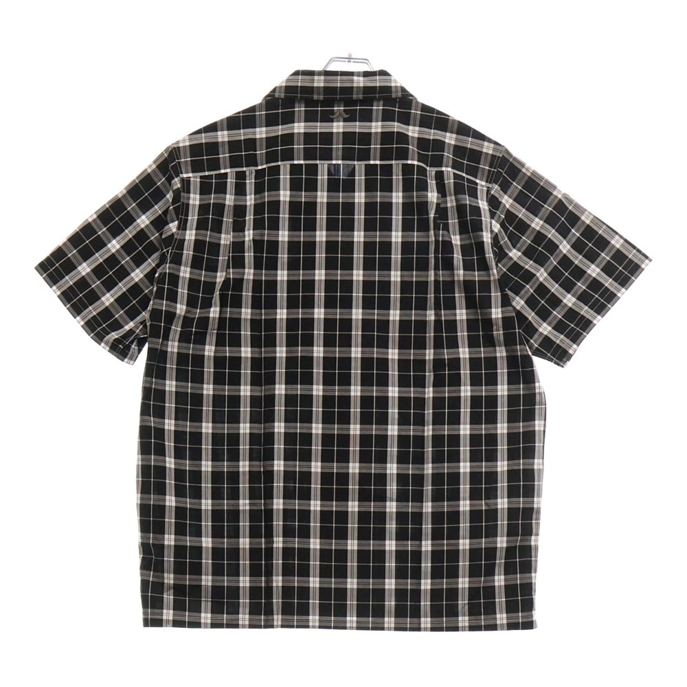 A BATHING APE(アベイシングエイプ) MR BATHING APE RELAXED FIT OPEN COLLAR SHIRT チェック柄 リラックス オープンカラーシャツ 半袖シャツ 007SRJ301001M ブラック