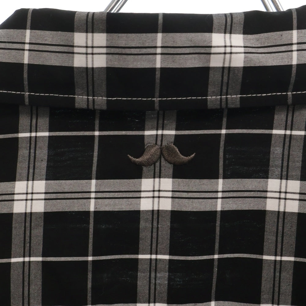 A BATHING APE(アベイシングエイプ) MR BATHING APE RELAXED FIT OPEN COLLAR SHIRT チェック柄 リラックス オープンカラーシャツ 半袖シャツ 007SRJ301001M ブラック
