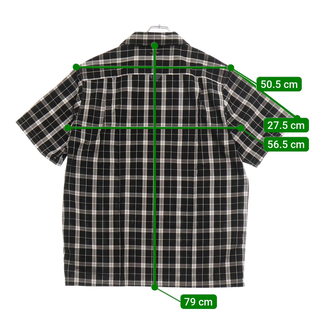 A BATHING APE(アベイシングエイプ) MR BATHING APE RELAXED FIT OPEN COLLAR SHIRT チェック柄 リラックス オープンカラーシャツ 半袖シャツ 007SRJ301001M ブラック
