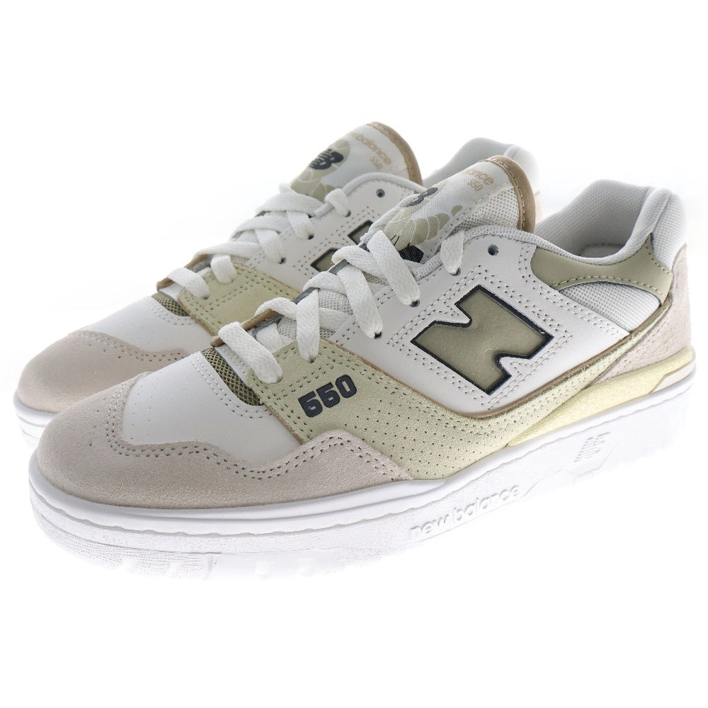 New Balance(ニューバランス) WMNS BBW550SK WHITE/BEIGE スウェード ローカットスニーカー ホワイト US8/25.0cm