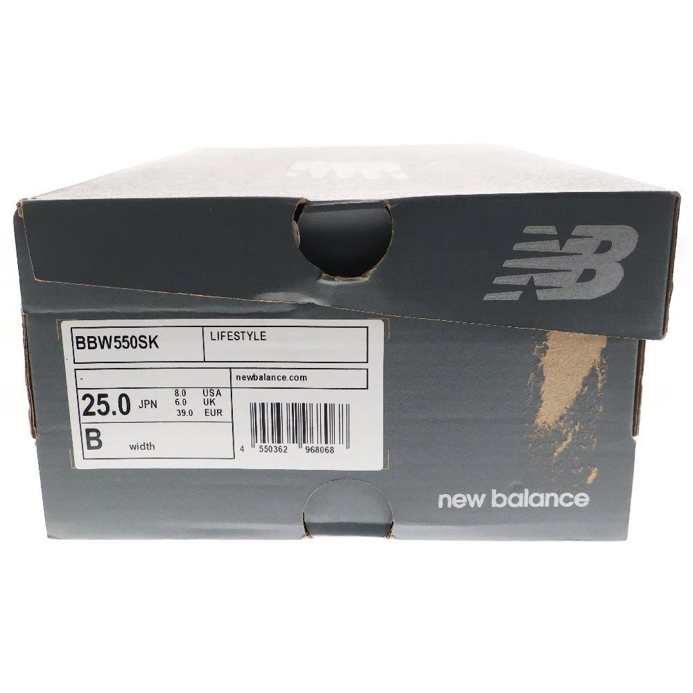 New Balance(ニューバランス) WMNS BBW550SK WHITE/BEIGE スウェード ローカットスニーカー ホワイト US8/25.0cm