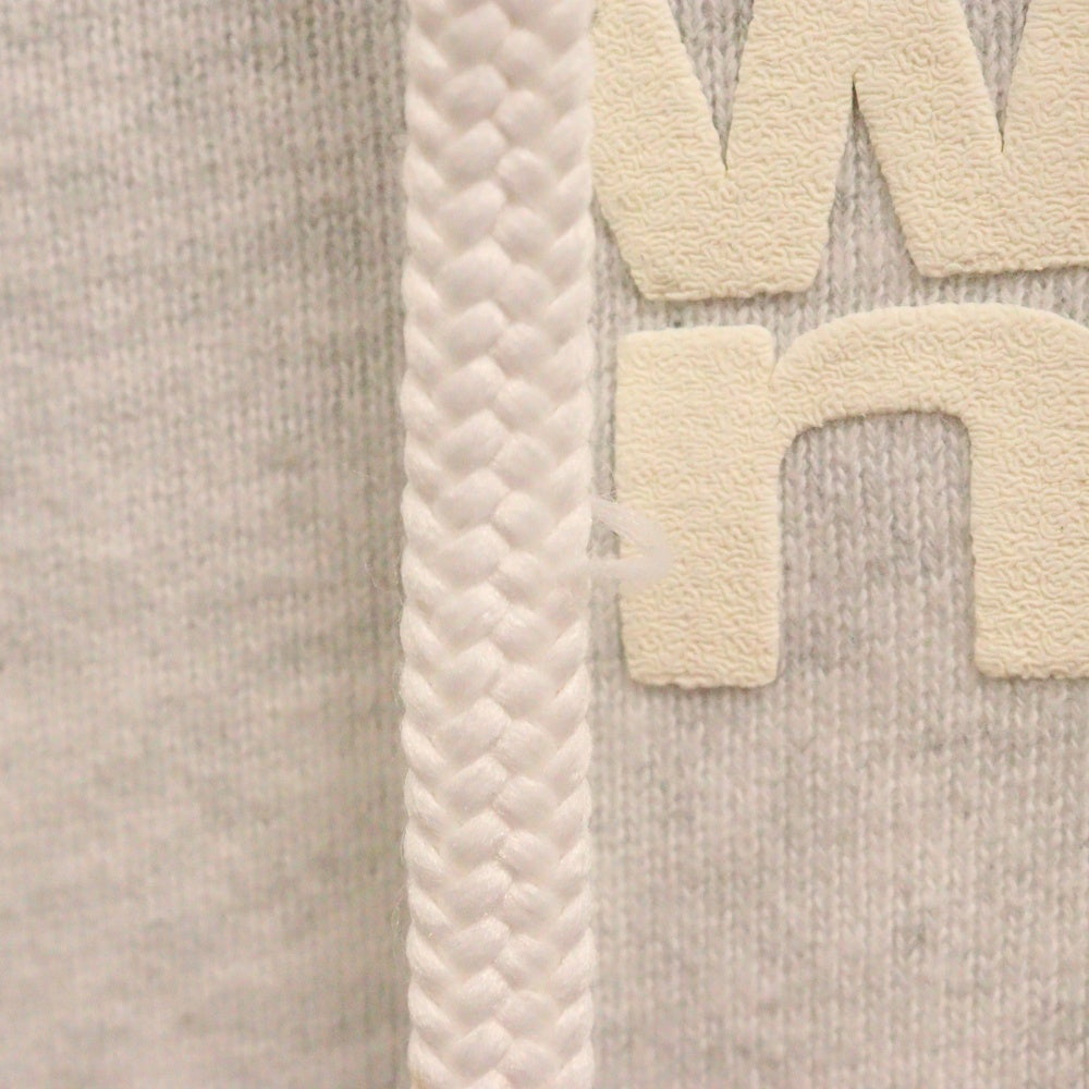 ALEXANDER WANG(アレキサンダーワン) 23AW ESSENTIAL TERRY HOODIE フロント パフロゴ フーディープルオーバーパーカー 4CC3242101 001 グレー