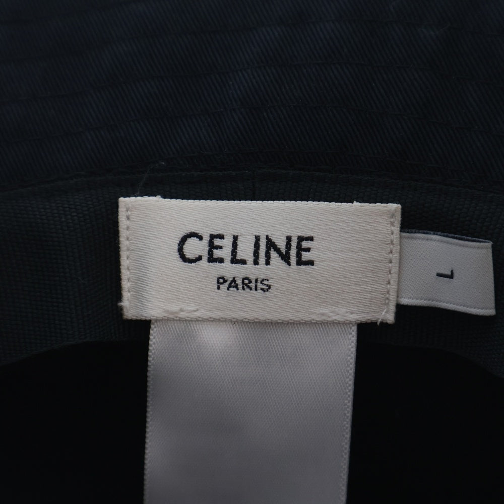 CELINE(セリーヌ) ロゴプリント バケットハット 帽子 ブラック 2AU5B968P