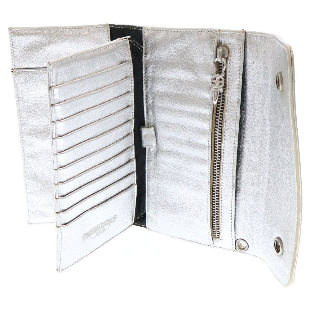CHROME HEARTS(クロムハーツ) WAVE NOVELTY WALLET クロスボール ウェーブウォレット 財布 シルバー