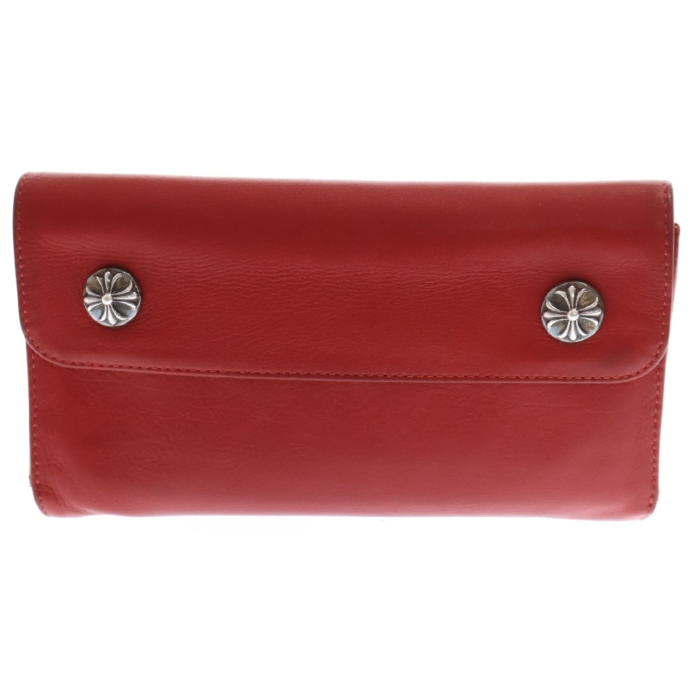 CHROME HEARTS(クロムハーツ) WAVE NOVELTY WALLET クロスボール ウェーブウォレット 財布 レッド