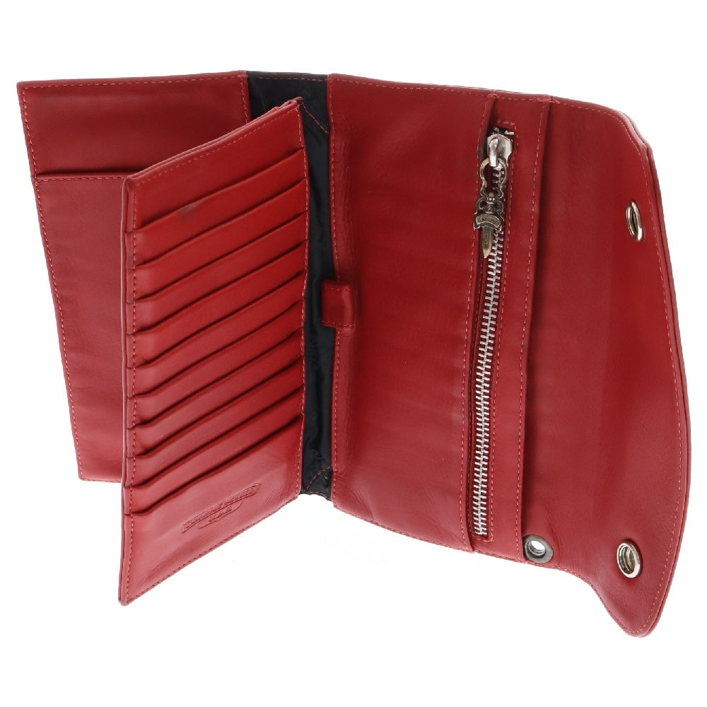 CHROME HEARTS(クロムハーツ) WAVE NOVELTY WALLET クロスボール ウェーブウォレット 財布 レッド