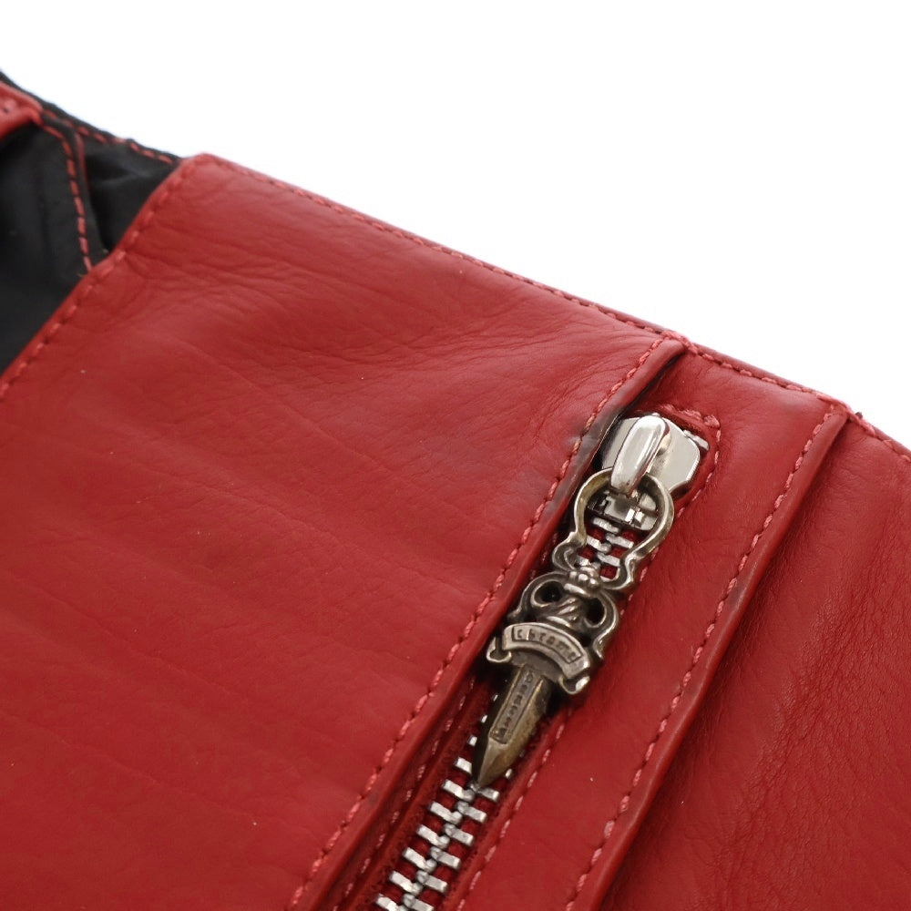 CHROME HEARTS(クロムハーツ) WAVE NOVELTY WALLET クロスボール ウェーブウォレット 財布 レッド