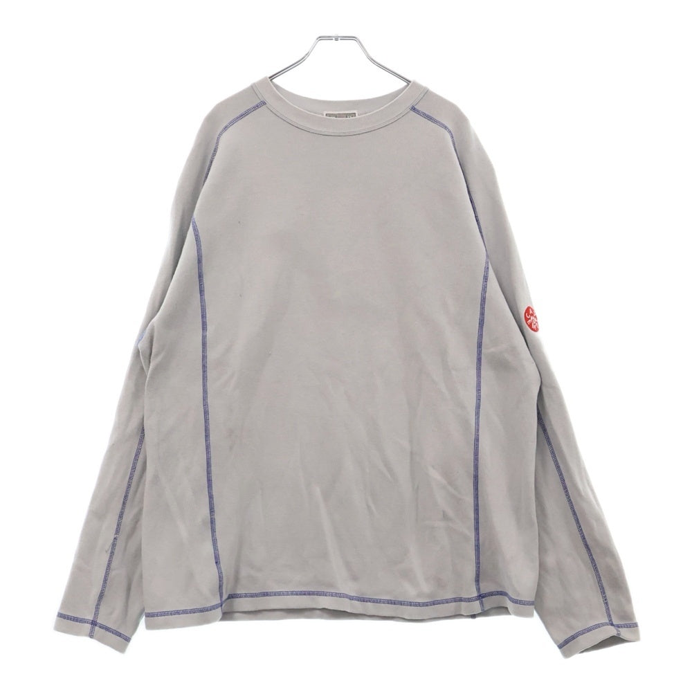 C.E(シーイー) Crew Neck DBL Knit Long Sleeve アームワッペン ニット セーター CES26CS22 ブルー