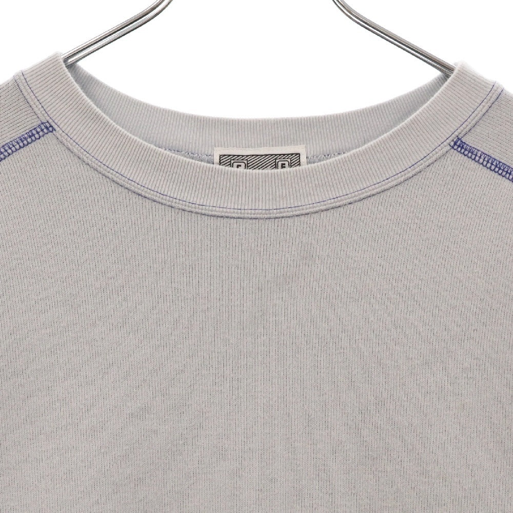 C.E(シーイー) Crew Neck DBL Knit Long Sleeve アームワッペン ニット セーター CES26CS22 ブルー