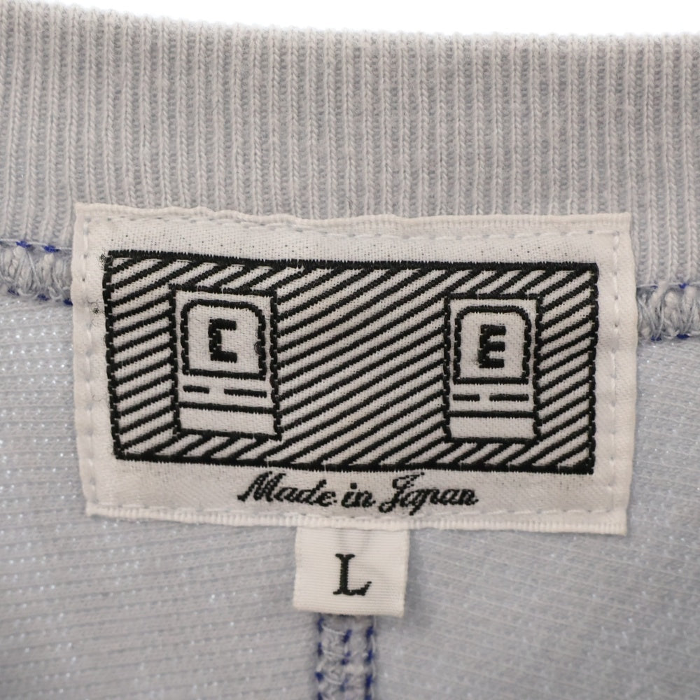 C.E(シーイー) Crew Neck DBL Knit Long Sleeve アームワッペン ニット セーター CES26CS22 ブルー